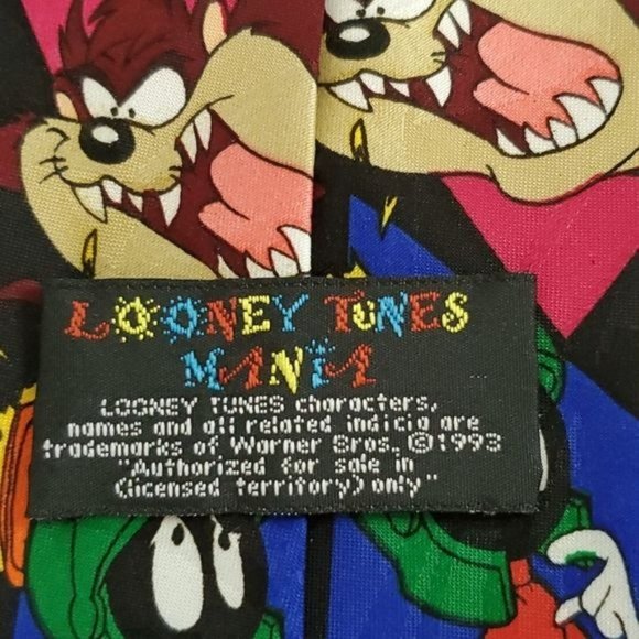 Looney Tunes Mania Men's Tie Vintage Bugs Bunny Daffy Duck Sylvester Tweetie - Picture 4 of 7